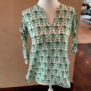 Girls Roberta Roller Rabbit Monkey Top Size 6